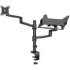 Suporte para monitor WENTRONIC Goobay Deluxe 74417 com braço para portátil, preto