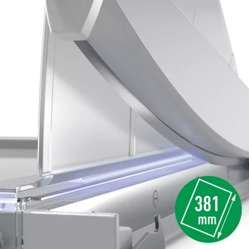 Cortapapel de precisão Leitz A4+, 15 folhas, fixação manual, aço inoxidável, A4 Maxi, 80 g/m², vidro