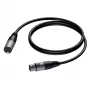 PROCAB cabo XLR macho para XLR fêmea 1m