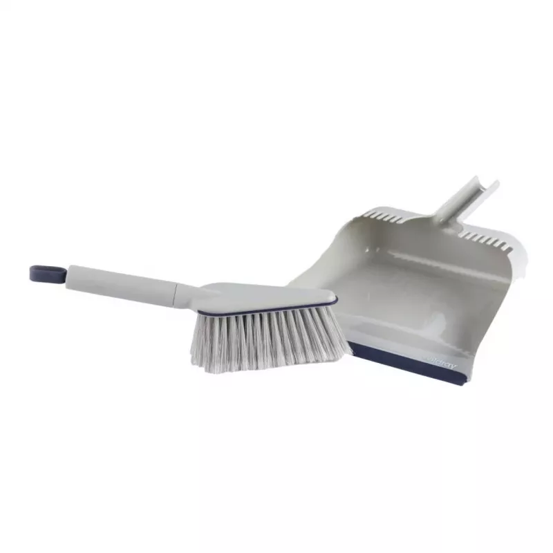 Conjunto de vassoura e pá Beldray LA032760PEU7 Deep Clean Design, conjunto compacto de vassoura de mão com cerdas inclinadas e pá correspondente