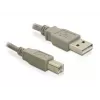Cabo USB DeLOCK 82216 USB 2.0 3 m USB A USB B cinzento