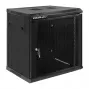 Qoltec 54488 Armário rack de parede de 19 polegadas, 12U, 600 x 635 x 450 mm, porta perfurada