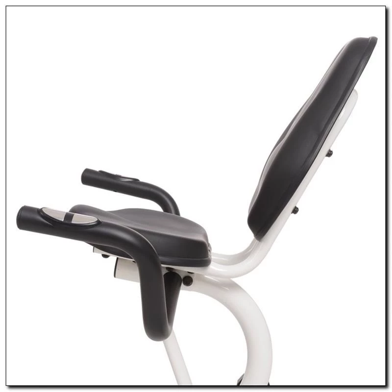 Bicicleta estática magnética horizontal branca e verde HMS R9259