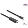 Adaptador de cabo de vídeo DELOCK 80599 — USB Type-C para HDMI, 2 m, preto
