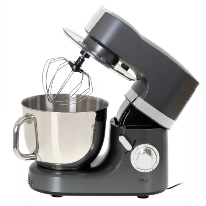 Robot de cozinha Adler AD 4221 — tigela de aço inoxidável de 7 L, 1200 W, 6 velocidades, movimento planetário