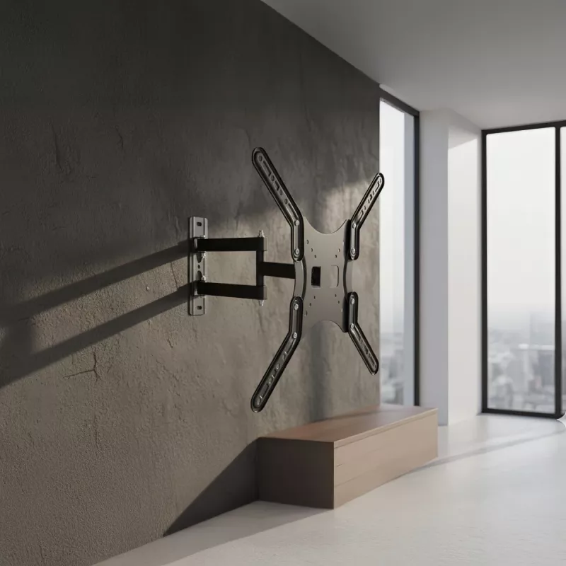 Suporte de parede para TV Maclean MC-759 para ecrãs de 13–55 polegadas, capacidade de carga 30 kg, VESA 75x75–400x400, inclinável e profundidade ajustável