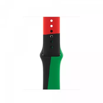 Pulseira Apple 44mm Preto Unity Sport Band S/M Preto Verde Vermelho