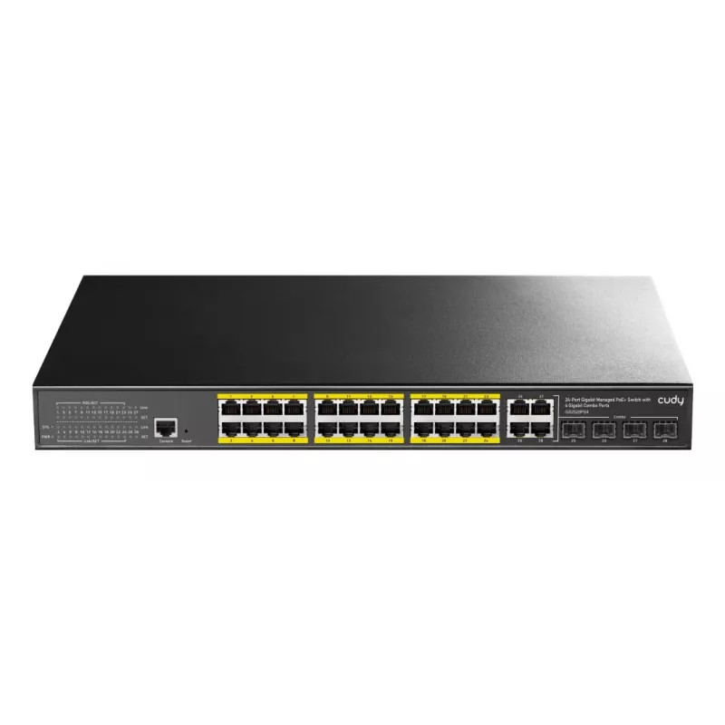 Switch gerido Cudy GS2028PS4 L2 Gigabit Ethernet 24 portas PoE