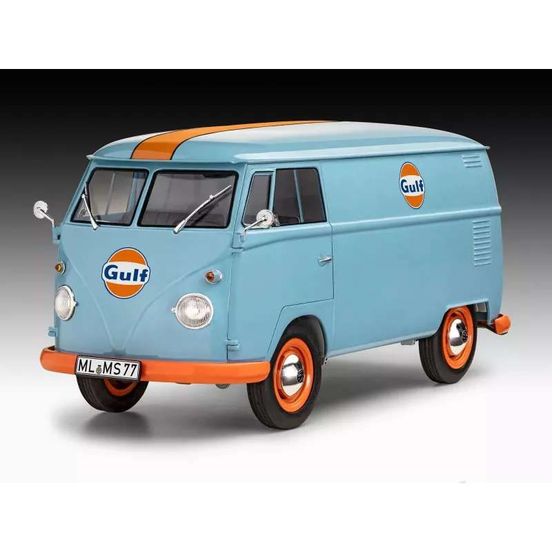 Modelo em plástico VW T1 Panel Van - decoração Gulf 1/24