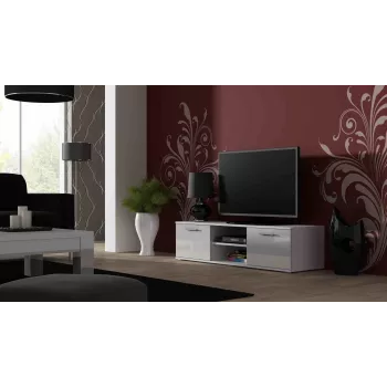 Suporte de TV Cama SOHO 140 branco/branco brilhante