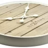 Relógio de parede NeXtime 3134wi Plank, Ø50 cm, branco