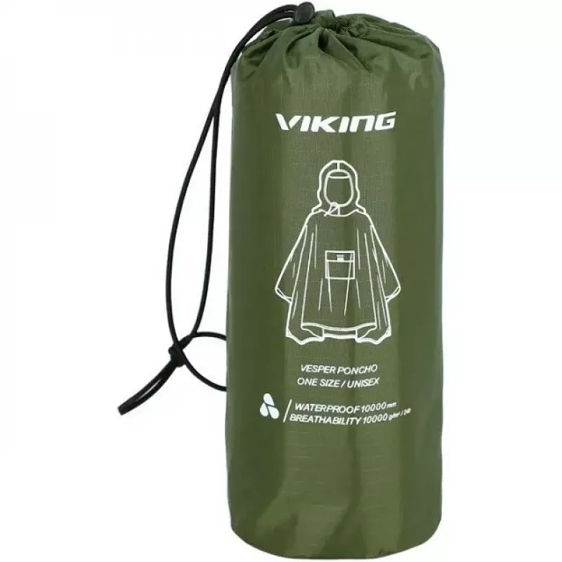 Poncho de chuva para adultos VIKING Vesper verde
