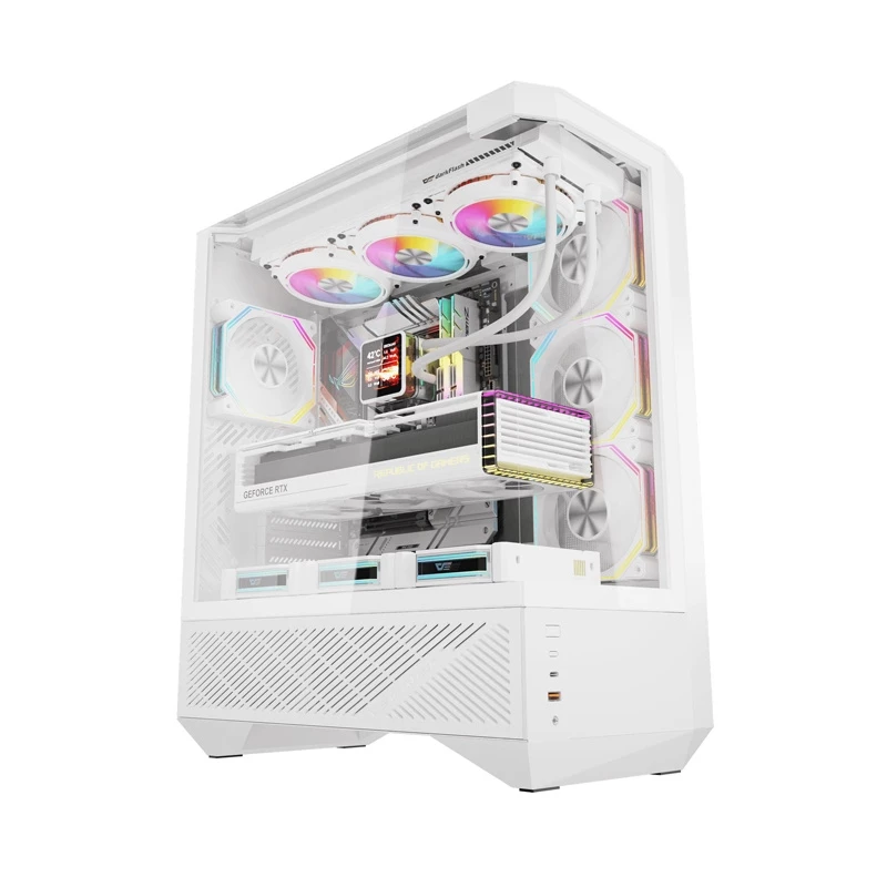Caixa de computador Darkflash DY460 ATX branco