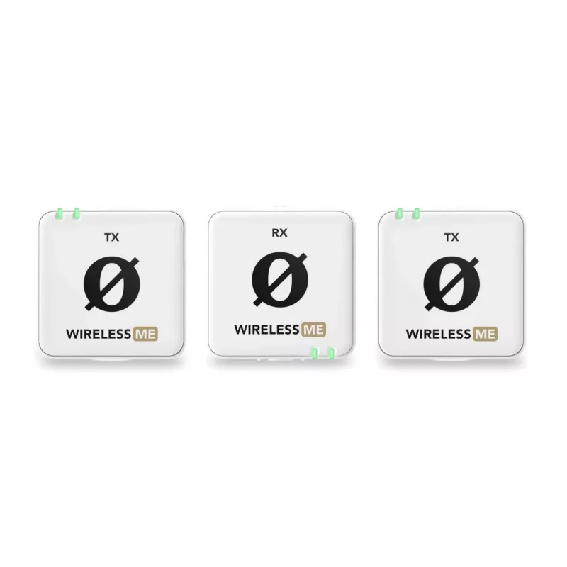 RØDE Wireless ME Dual branco - sistema de microfone sem fios compacto com dois transmissores para gravações de dois canais
