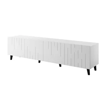 Móvel de TV cama meble BARI 200x42x52 branco mate — 200×42×52 cm