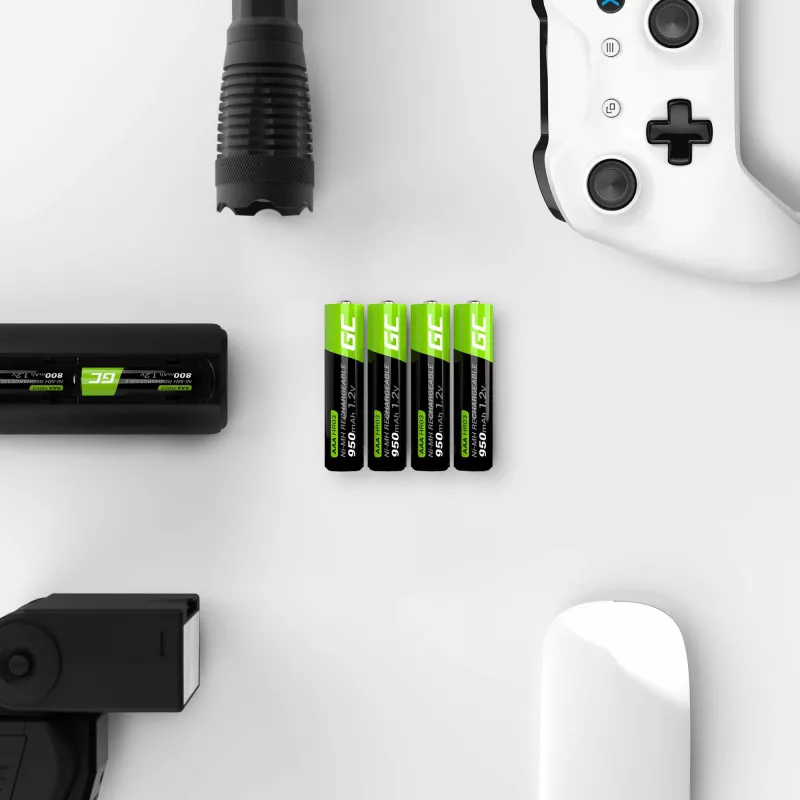 Bateria recarregável Green Cell GR03 AAA NiMH 1,2 V 950 mAh – pack de 4, blister
