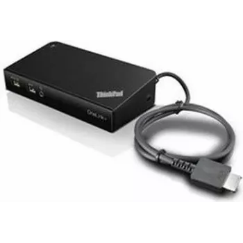 Docking station/replicador de portas para portátil Lenovo 40A40090IT com fios preto