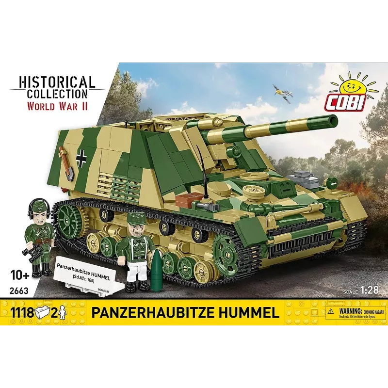 Conjunto de construção Cobi Panzerhaubitze Hummel 1118 peças kit de montagem