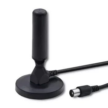 Antena de TV interior QOLTEC 57016 DVB-T2 – design compacto para receção digital terrestre