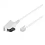 Wentronic Goobay cabo de ligação TAE-F (pinagem universal), branco, 6 m – ficha TAE-F para ficha RJ11/RJ14 (6P4C) (68540)