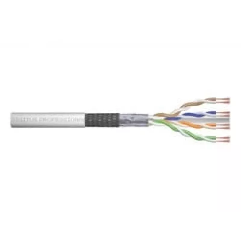 Cabo de rede Digitus CAT 6 SF/UTP Twisted Pair Patchkabel Rohware 305 m cinzento
