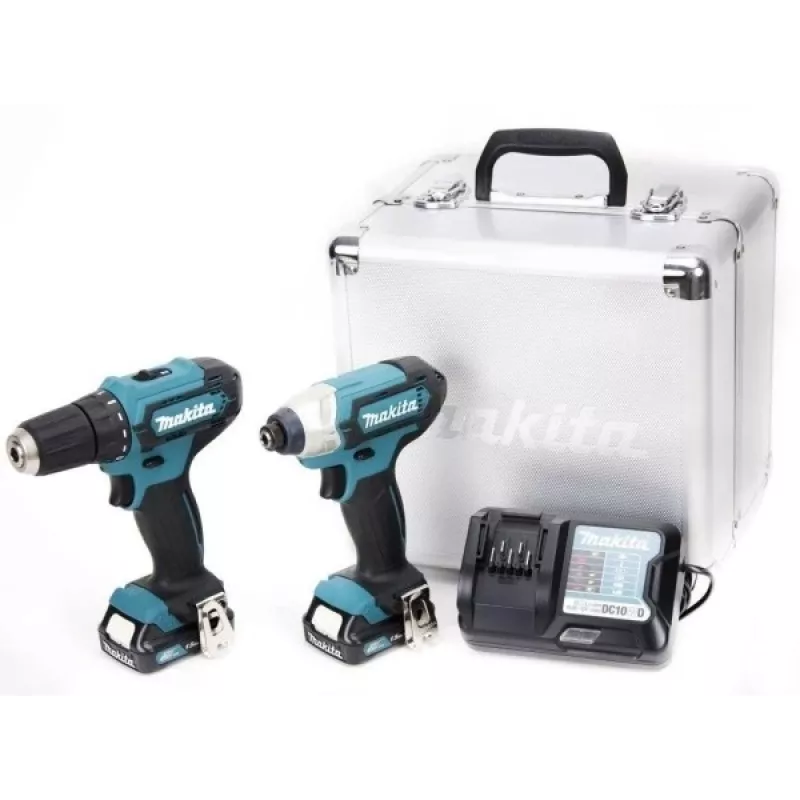Conjunto combinado de ferramentas elétricas com bateria Makita CLX224X