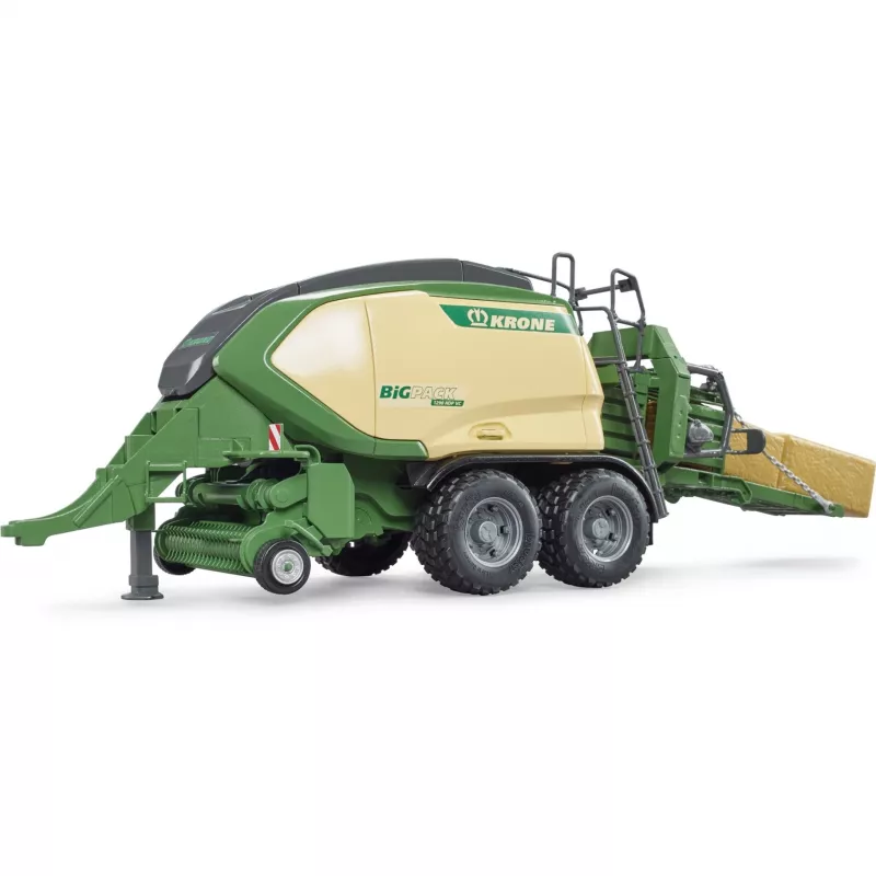 Bruder 02033 Krone Big Pack 1290HDP VC veículo em miniatura, 1:16, com 2 fardos quadrados, verde