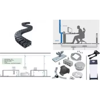 Calha para cabos Bachmann Cube - tubo de encaminhamento de cabos - prateado (930.059)
