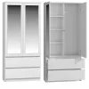Topeshop SS-90 BIEL LUSTRO Roupeiro/armário de quarto 5 prateleiras 2 porta(s) branco