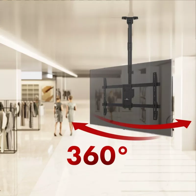 Suporte de TV de teto MACLEAN MC-112B, carga máx. 60 kg, inclinável e orientável
