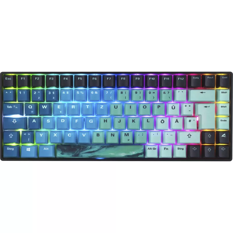 Teclado mecânico para gaming Sharkoon SKILLER SGK50 S3 Ultimate Rev2 azul-menta layout QWERTZ