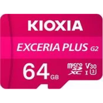 Cartão de memória flash Kioxia 64GB MicroSDXC UHS-I EXCERIA PLUS G2