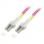 Jumper duplex EFB-Elektronik LC-LC 50/125µ, OM4, LSZH, violeta erika, 2,0 mm, 5 m