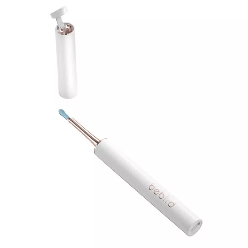 Limpador de ouvidos Bebird T15 Smart Visual branco — otoscópio visual para limpeza dos ouvidos