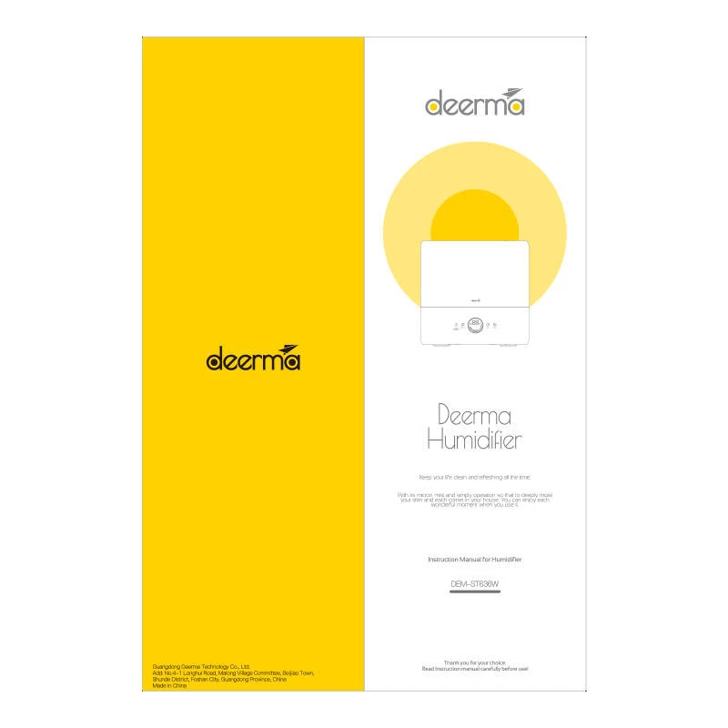 Humidificador Deerma ST636W, depósito 4,5 L, 28 W, dourado/branco, 277×156×270 mm