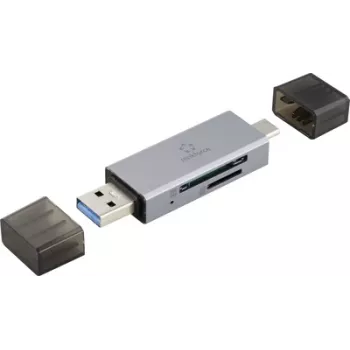 Renkforce RF-PCR-400 Leitor de cartões USB 3.0 externo, Cinzento espaço (RF-6179482)