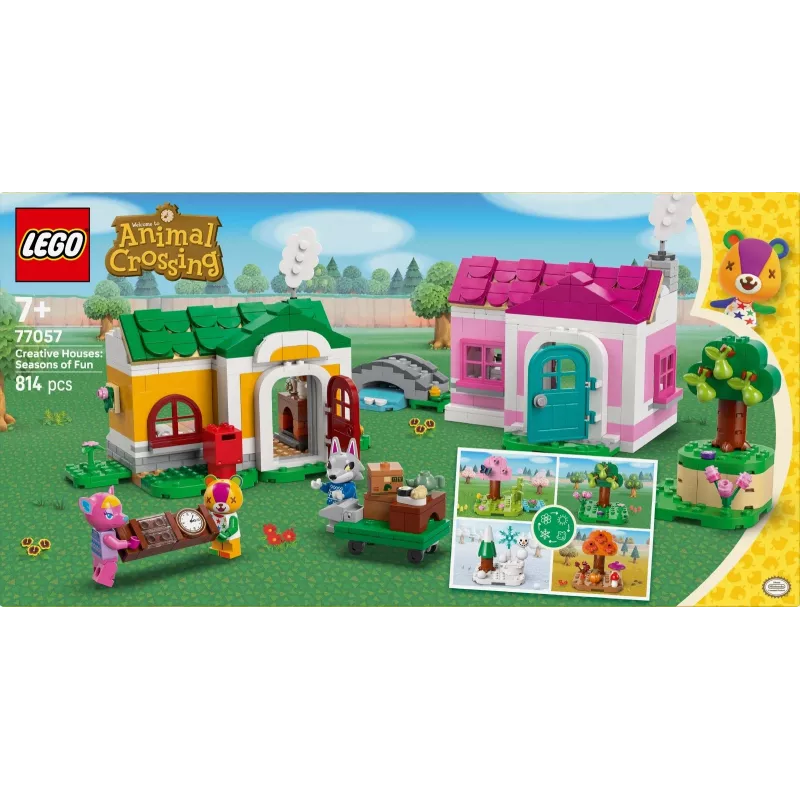 Brinquedo de construção LEGO 77057 Animal Crossing Casas Criativas Estações Cheias de Diversão conjunto