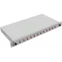 Caixa de derivação de fibra ótica helos LWL 252009 – montagem em rack 1HE, 12× LC MM