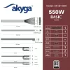 Fonte de alimentação ATX Akyga Basic AK-B1-550 550 W, ventoinha de 120 mm, PFC passivo, cinzento