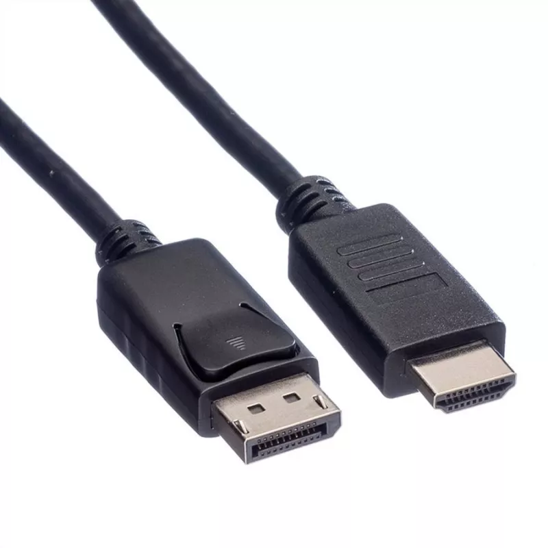 ROLINE - cabo de vídeo/áudio - DisplayPort / HDMI - 32 AWG - DisplayPort (M) - HDMI, 19 pinos (M) - 3 m - blindado - preto (11.04.5782)
