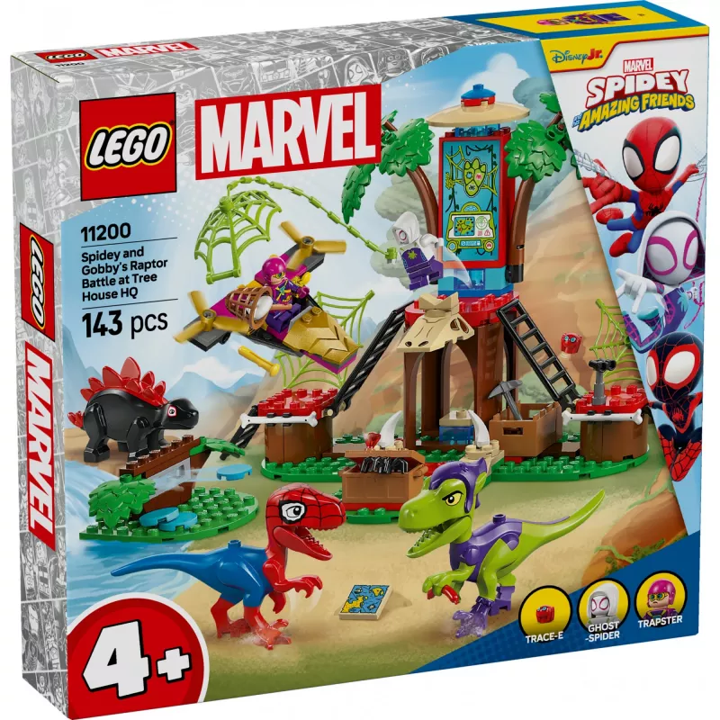 LEGO MARVEL 11200 Batalha no quartel-general da casa na árvore de Spidey e Gobby com raptor