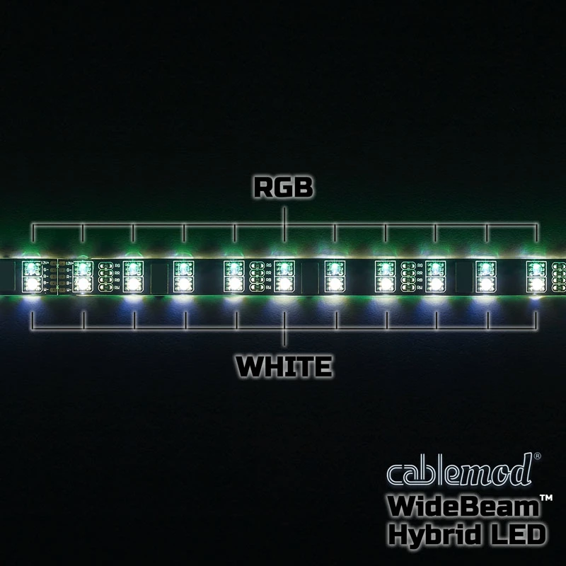 Tira LED CableMod CM-LED-60-D60RGBW-RK branco RGB 60 cm