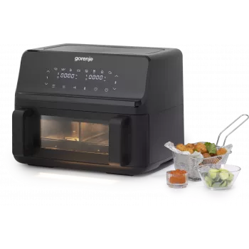 Fritadeira de ar quente Gorenje | AF2700BP | potência 2700 W | capacidade 9 L | preta