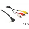 Adaptador de cabo de vídeo DeLOCK 84504 1,5 m 3,5 mm 3 x RCA preto