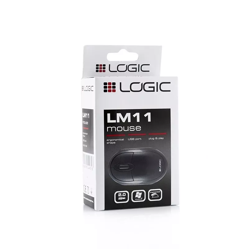 Logic Lm-11 - Rato - ótico - com fio - USB - preto