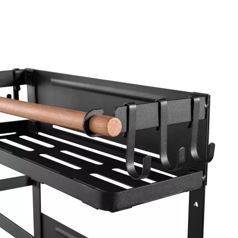 Maclean MC-910 prateleira magnética para frigorífico/máquina de lavar, preto