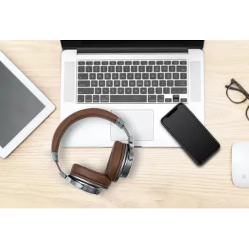 Muse M-278 BT Headset auscultador sem fios com arco micro-USB Bluetooth castanho, prateado