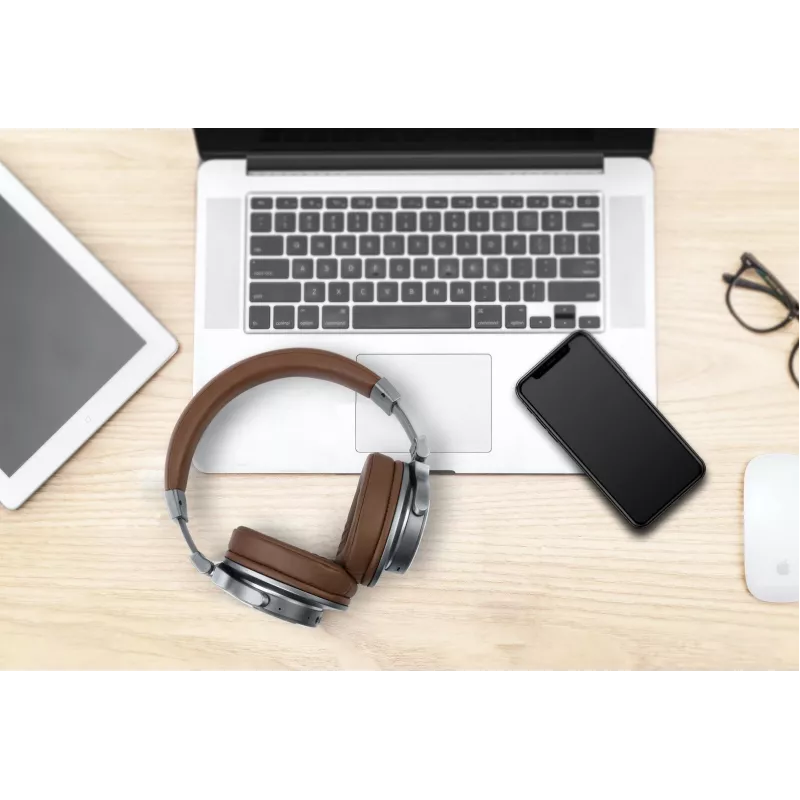 Muse M-278 BT Headset auscultador sem fios com arco micro-USB Bluetooth castanho, prateado