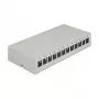 Painel de ligação DeLOCK Keystone 12 portas cinzento