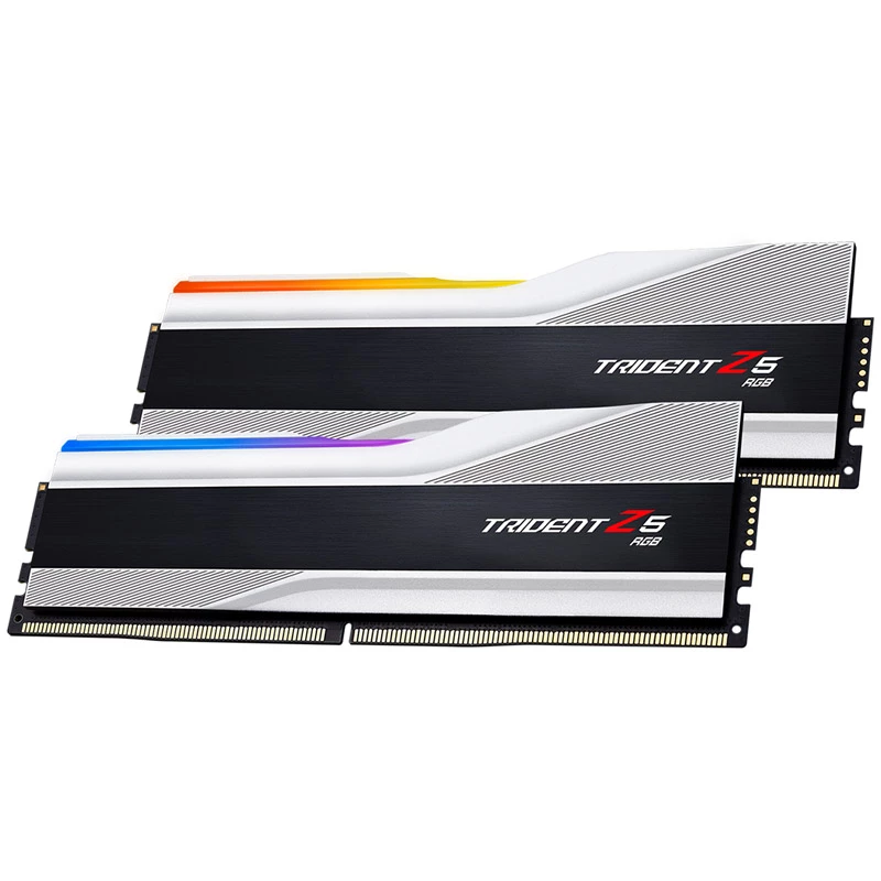 DIMM 64 GB DDR5-6000 (2x 32 GB) Dual-Kit, memória prateada, F5-6000J3238G32GX2-TZ5RS, Trident Z5 RGB, INTEL XMP